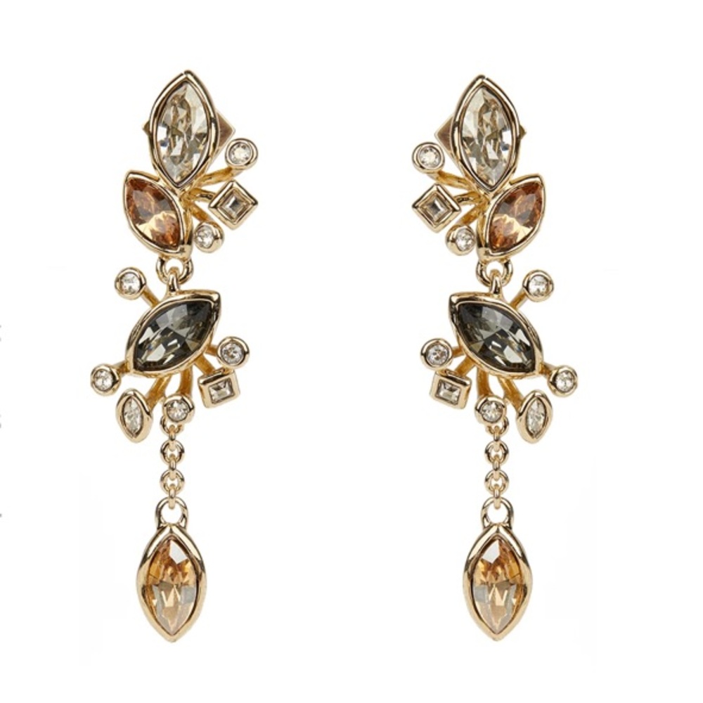 Alexis Bittar Navette Crystal Cluster Post Earring